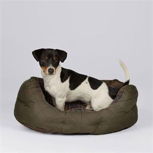 Barbour Olive Green Quilted Dog Bed 24 inch